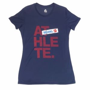 Nike Beijing t-shirt blue womens XL Athlete